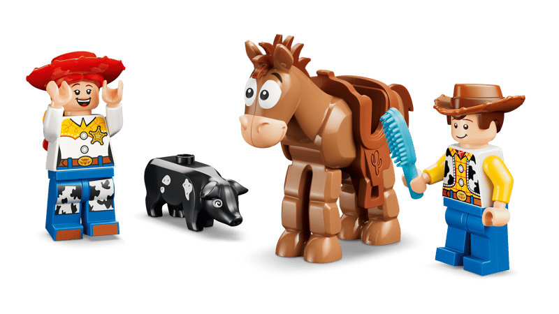 Set de constructie LEGO® Disney si Pixar - Povestea jucariilor 5 Ferma de cai a lui Blaze 43304, Jucarii pentru Copii, Jucarii pentru Baieti si Fete, Idee de Cadou pentru Copii, 209 piese