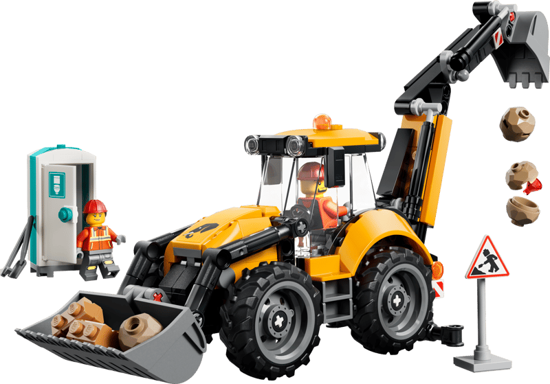 Set de constructie LEGO® City Buldoexcavator galben 60480, Jucarii pentru Copii, Jucarii pentru Baieti si Fete, Idee de Cadou pentru Copii
