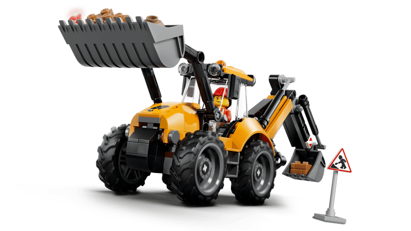 Set de constructie LEGO® City Buldoexcavator galben 60480, Jucarii pentru Copii, Jucarii pentru Baieti si Fete, Idee de Cadou pentru Copii