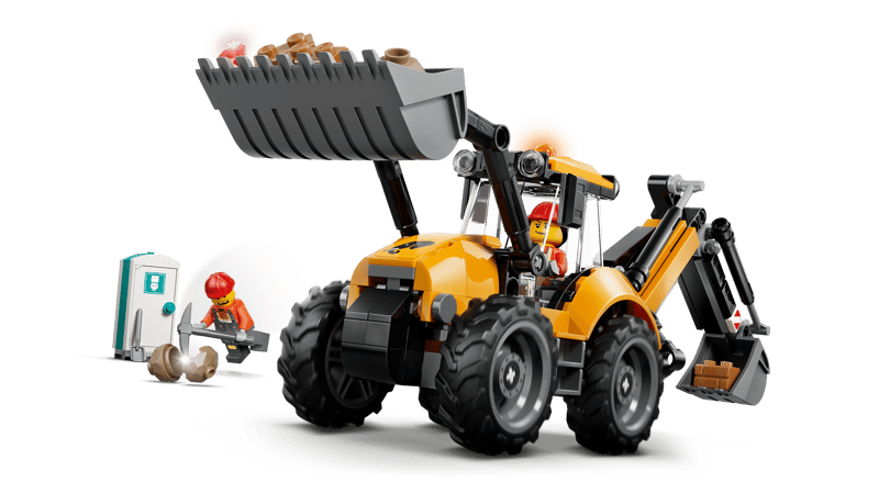 Set de constructie LEGO® City Buldoexcavator galben 60480, Jucarii pentru Copii, Jucarii pentru Baieti si Fete, Idee de Cadou pentru Copii