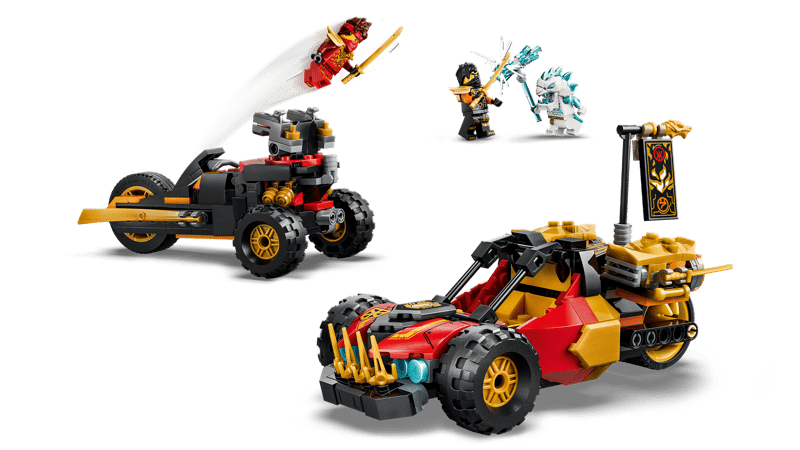 LEGO® NINJAGO® - Vehiculele transformabile ale lui Kai si Cole 71864, 394 piese