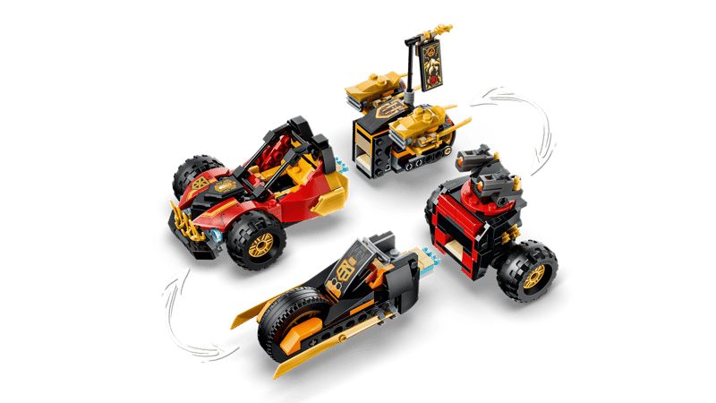 LEGO® NINJAGO® - Vehiculele transformabile ale lui Kai si Cole 71864, 394 piese