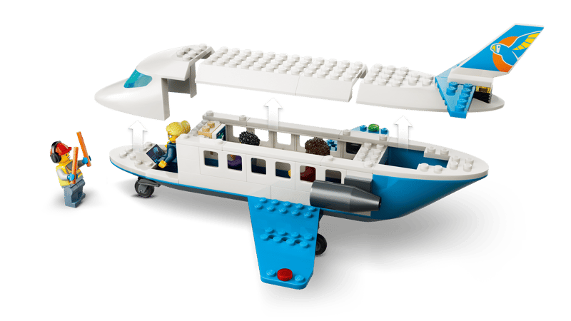 Set de constructie LEGO® City Avion cu reactie pentru pasageri 60492, Jucarii pentru Copii de 4+ ani, Jucarii pentru Baieti si Fete, Avion de Jucarie, Idee de Cadou pentru Copii