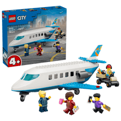 Set de constructie LEGO® City Avion cu reactie pentru pasageri 60492, Jucarii pentru Copii de 4+ ani, Jucarii pentru Baieti si Fete, Avion de Jucarie, Idee de Cadou pentru Copii