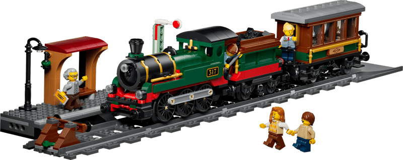 Set de constructie LEGO® City Tren cu aburi vintage 60511, Jucarii pentru Copii de 7+ ani, Jucarii pentru Baieti si Fete, Tren de Jucarie, Idee de Cadou pentru Copii
