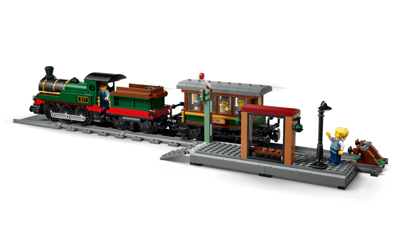 Set de constructie LEGO® City Tren cu aburi vintage 60511, Jucarii pentru Copii de 7+ ani, Jucarii pentru Baieti si Fete, Tren de Jucarie, Idee de Cadou pentru Copii
