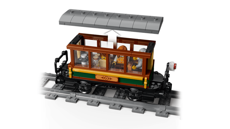 Set de constructie LEGO® City Tren cu aburi vintage 60511, Jucarii pentru Copii de 7+ ani, Jucarii pentru Baieti si Fete, Tren de Jucarie, Idee de Cadou pentru Copii