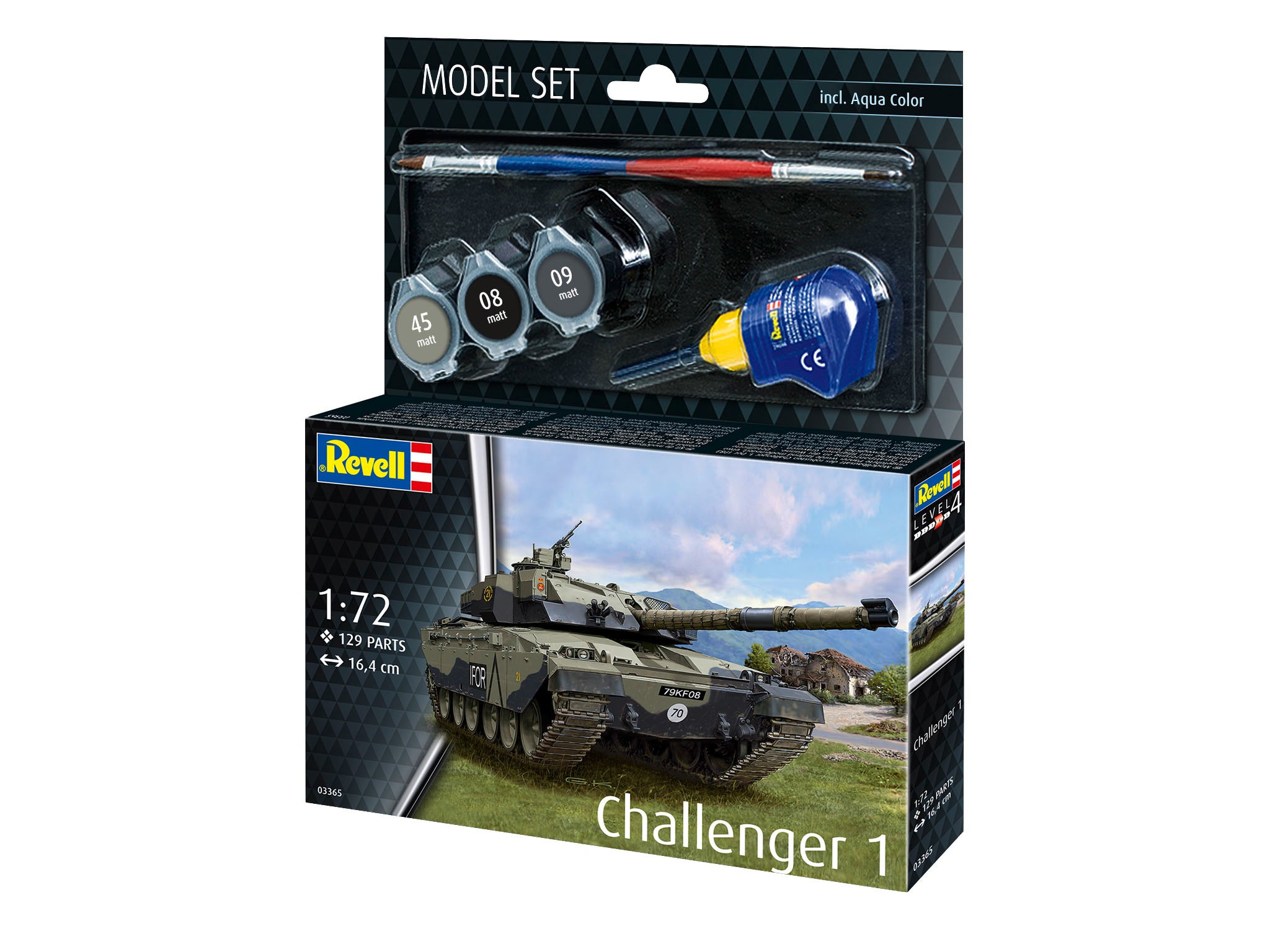 Vehicul Militar Revell Model Set  Challenger 1 Scara 1:72 Rev63365