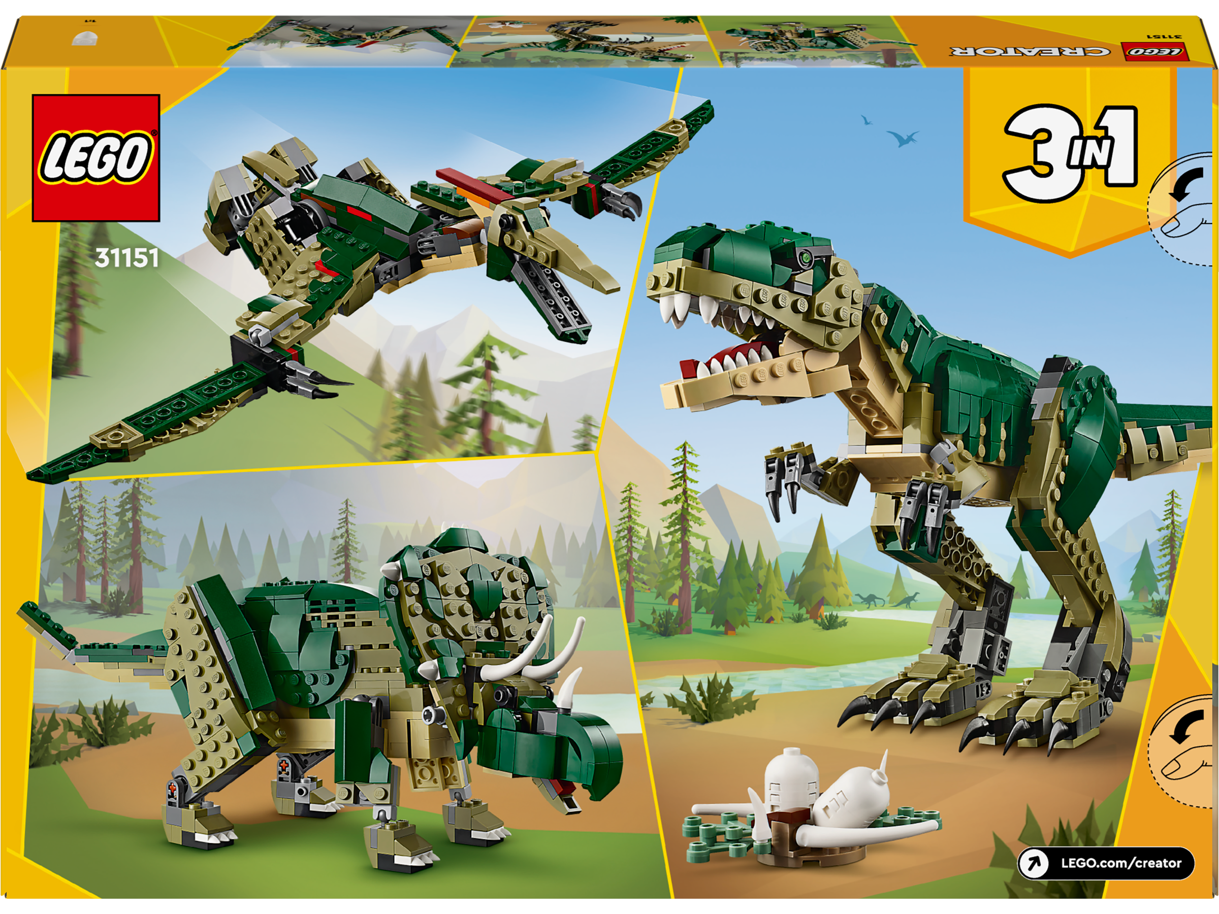 LEGO® Creator 3 in1 - T. Rex 31151, 626 piese