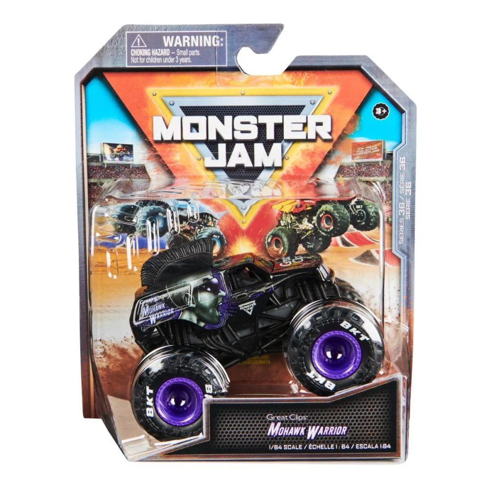 Masinuta Monster Jam, scara 1/64, Mohawk Warrior SPM6044941-20146076