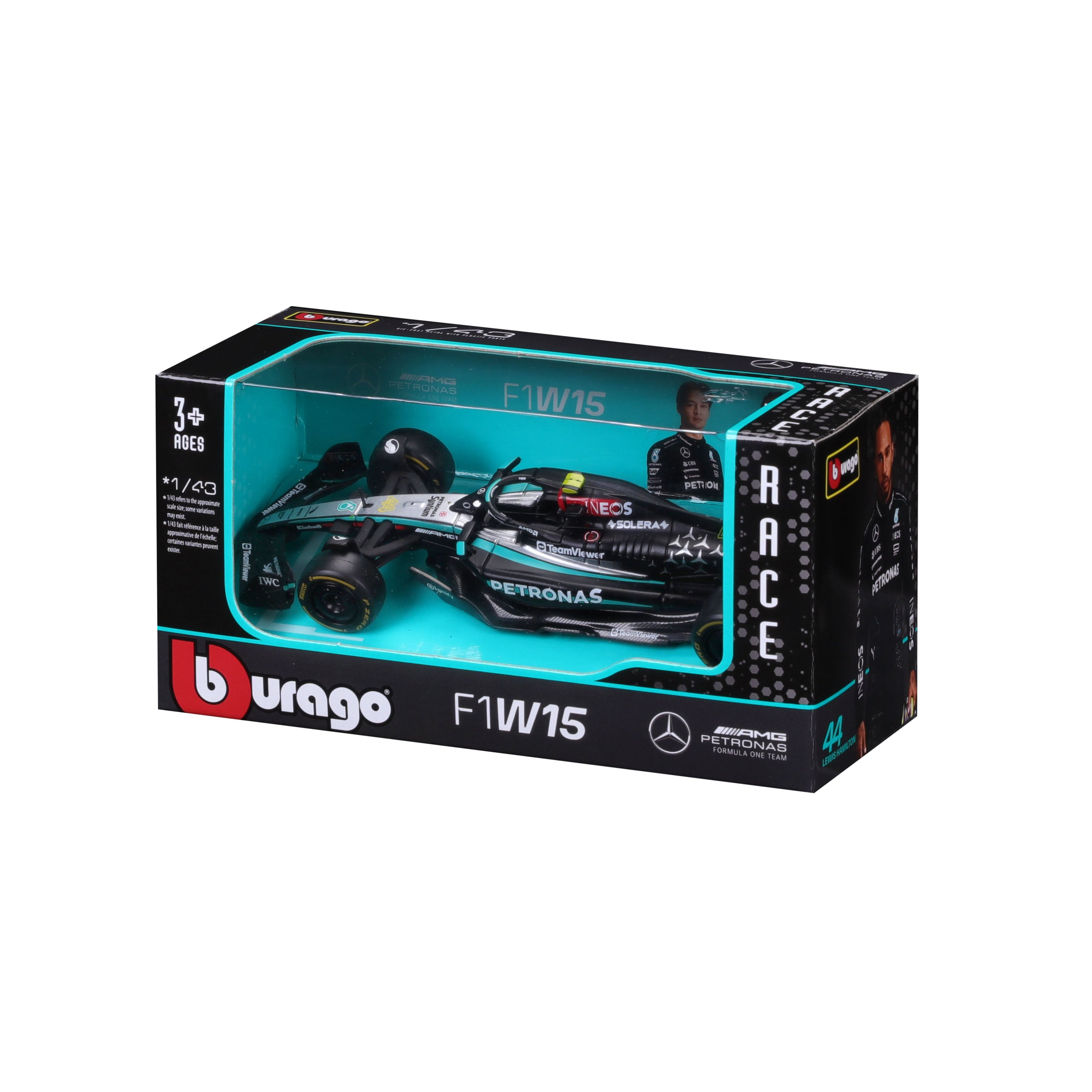Bb38176-38208/44 Macheta Formula 1 1/43- Mercedes-Amg Petronas F1 W15 Team (2024)