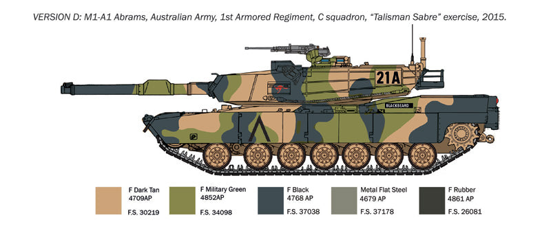 Macheta Militara De Construit M1A1 Abrams 1:35 Italeri It35108