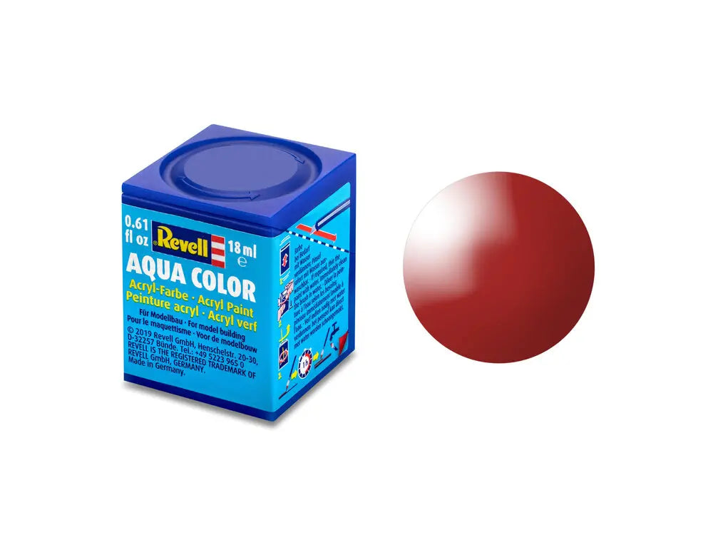 Vopsea acrilica rosu aprins lucios pentru modelism Revell 18 ml 36131