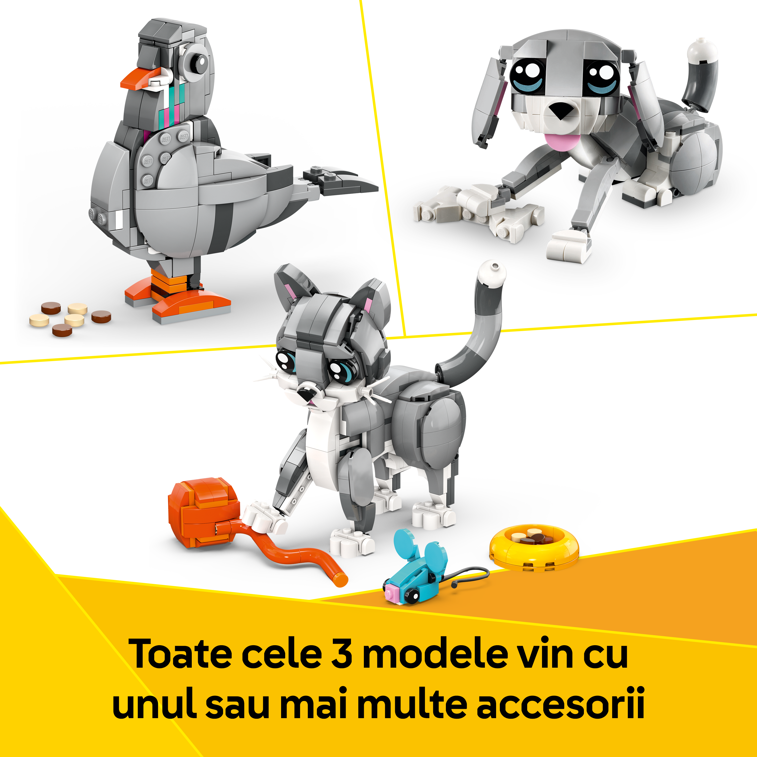 LEGO® Creator 3 in 1 - Pisica jucausa 31163, 407 piese