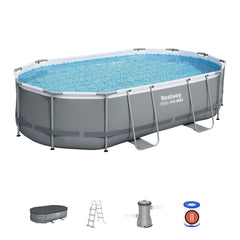 Piscina ovala Bestway Steel Pro Max, 488cm x 305cm x 107cm, BW 56448