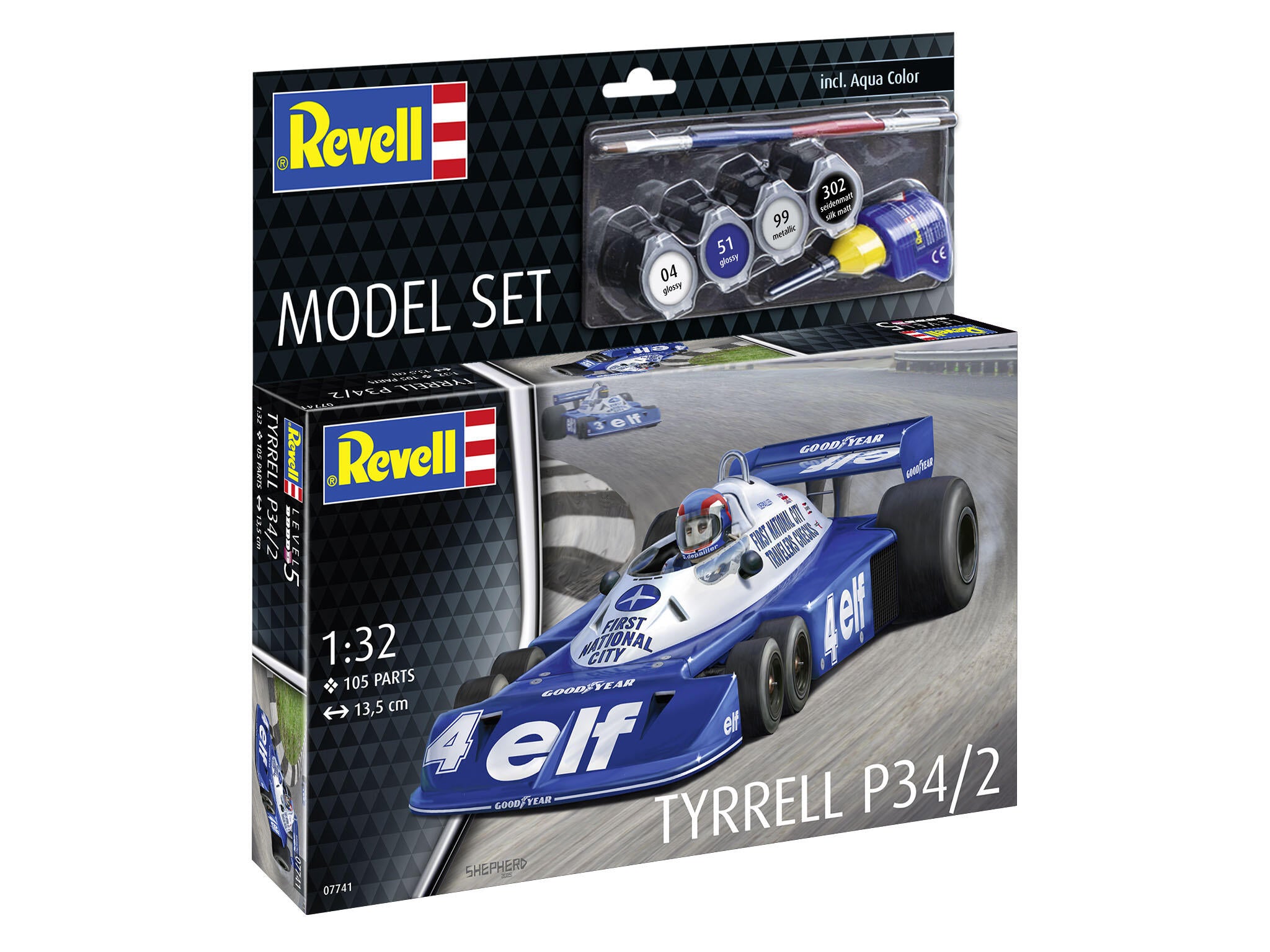Set Model Tyrrell P34/2 6-Roti Revell Cu Accesorii De Baza