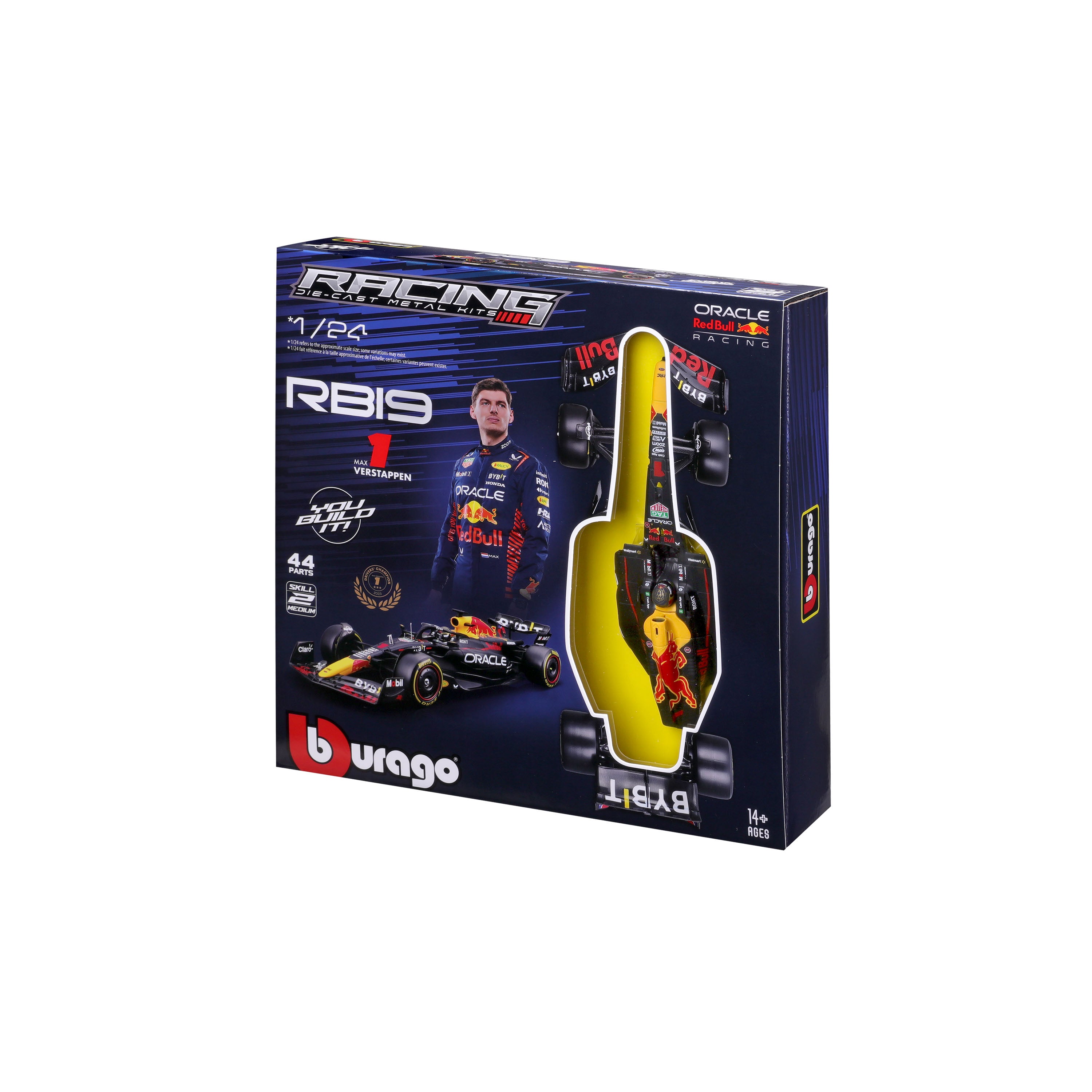 bb28501 1:24 formula 1 model kit - oracle red bull racing rb19 max verstappen