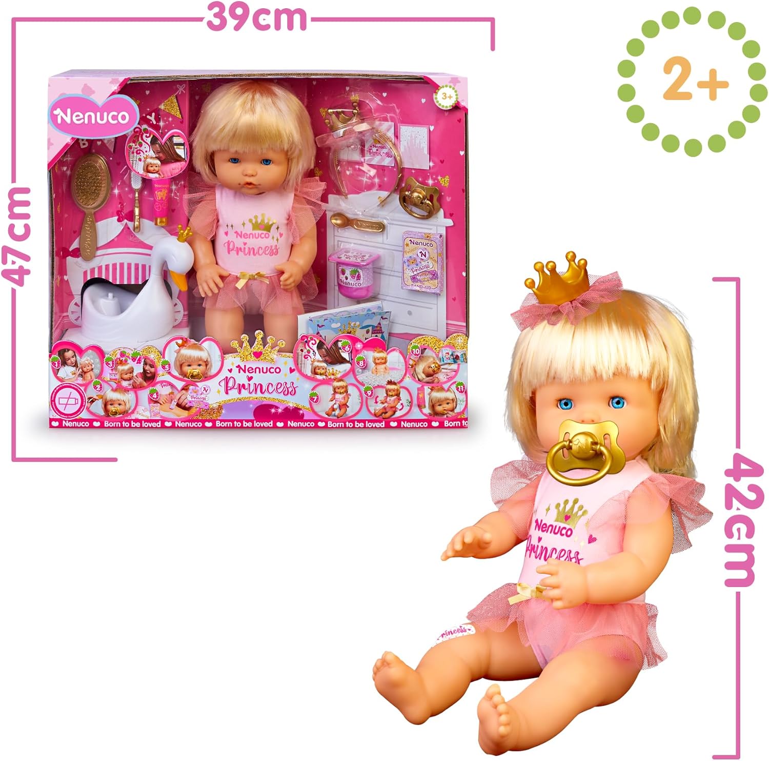 Papusa bebelus Nenuco Princess, NFN61000