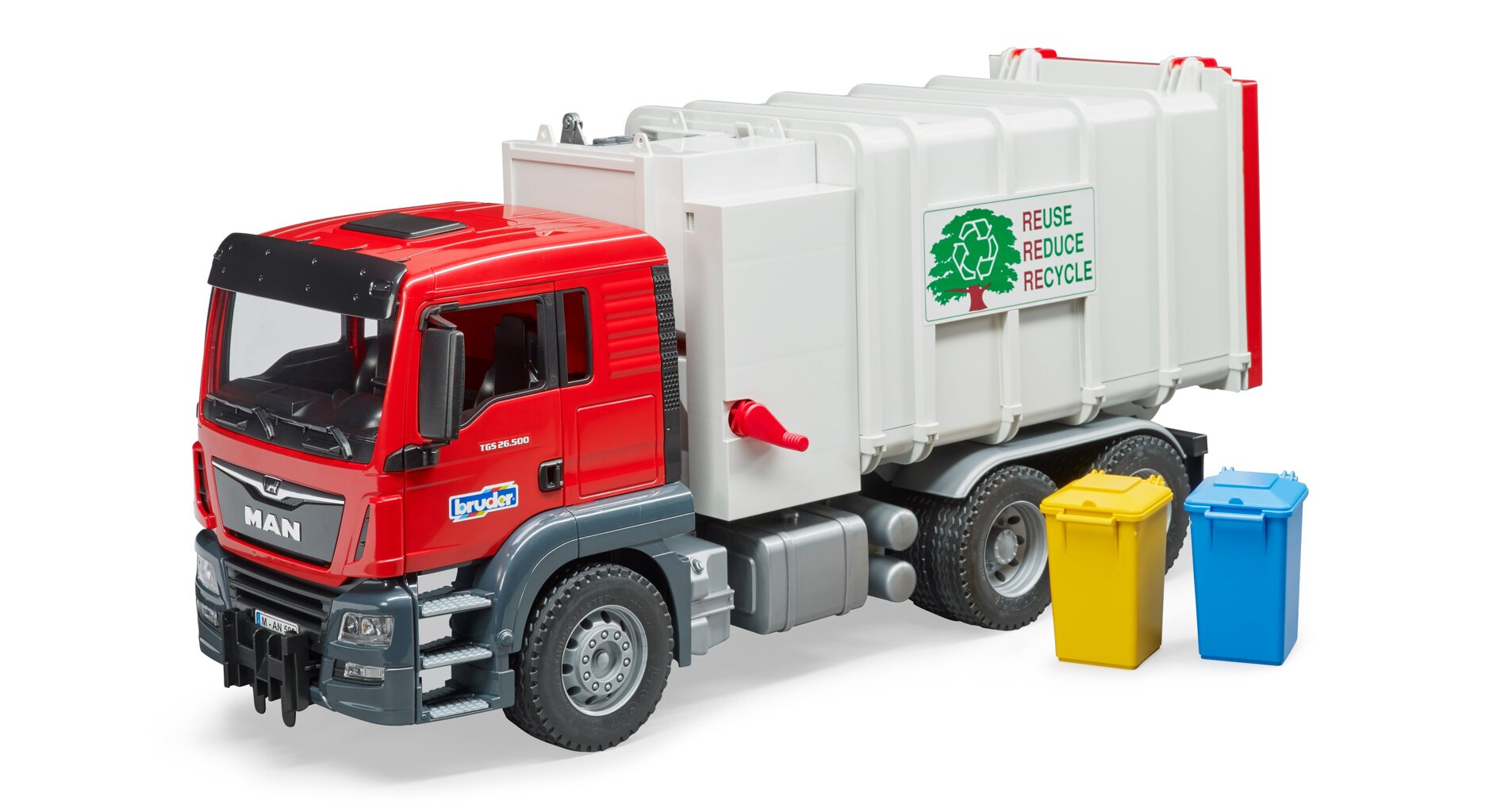 Camion de gunoi Bruder Man TGS, cu incarcare laterala 03761
