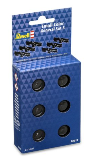 Set De Culori Email – General 5 Lucios/Mat (6X 14Ml) –  Revell Rev32217
