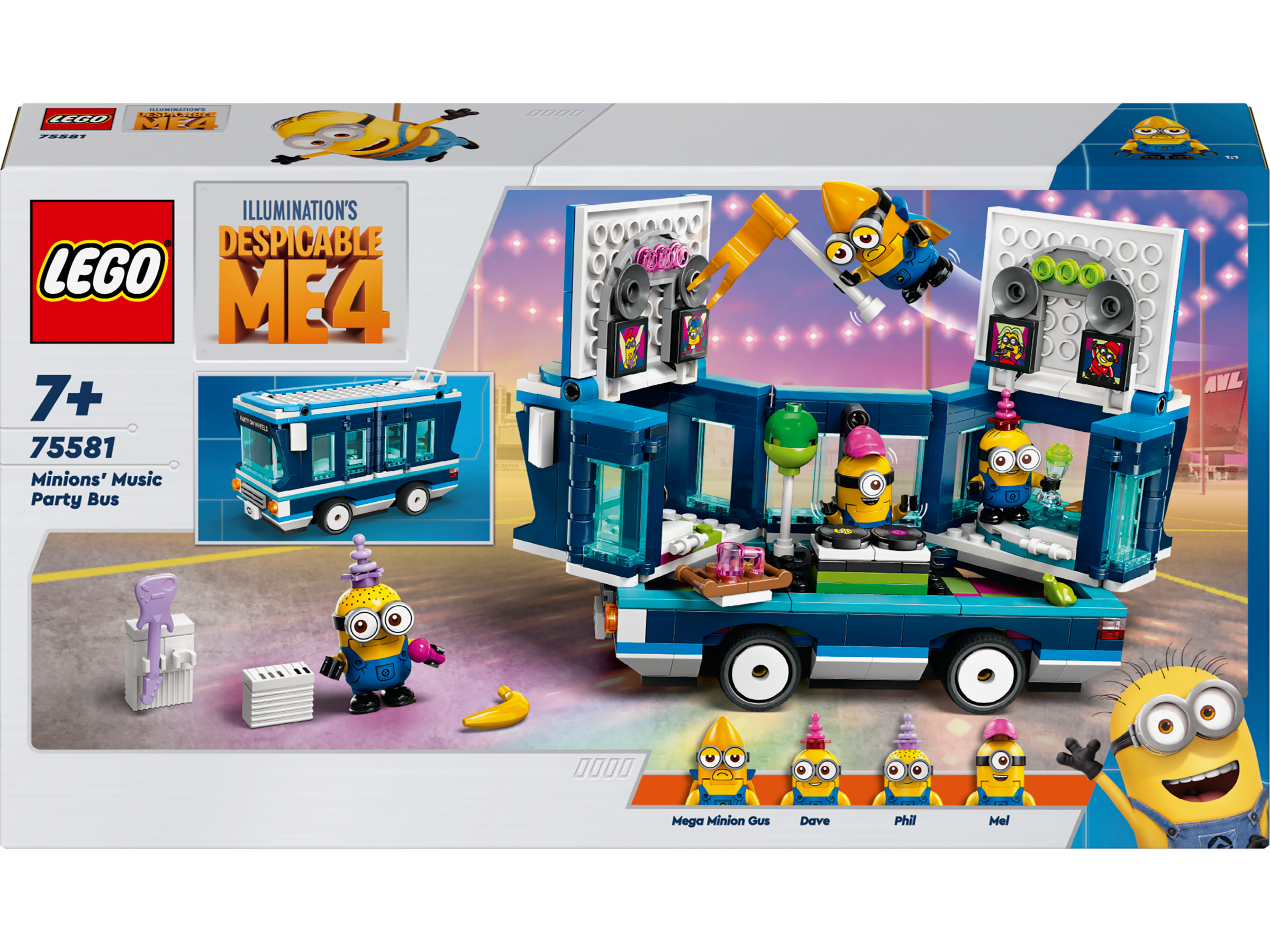 LEGO® Minions - Despicable Me - Autobuzul de petrecere al minionilor 75581, 379 piese