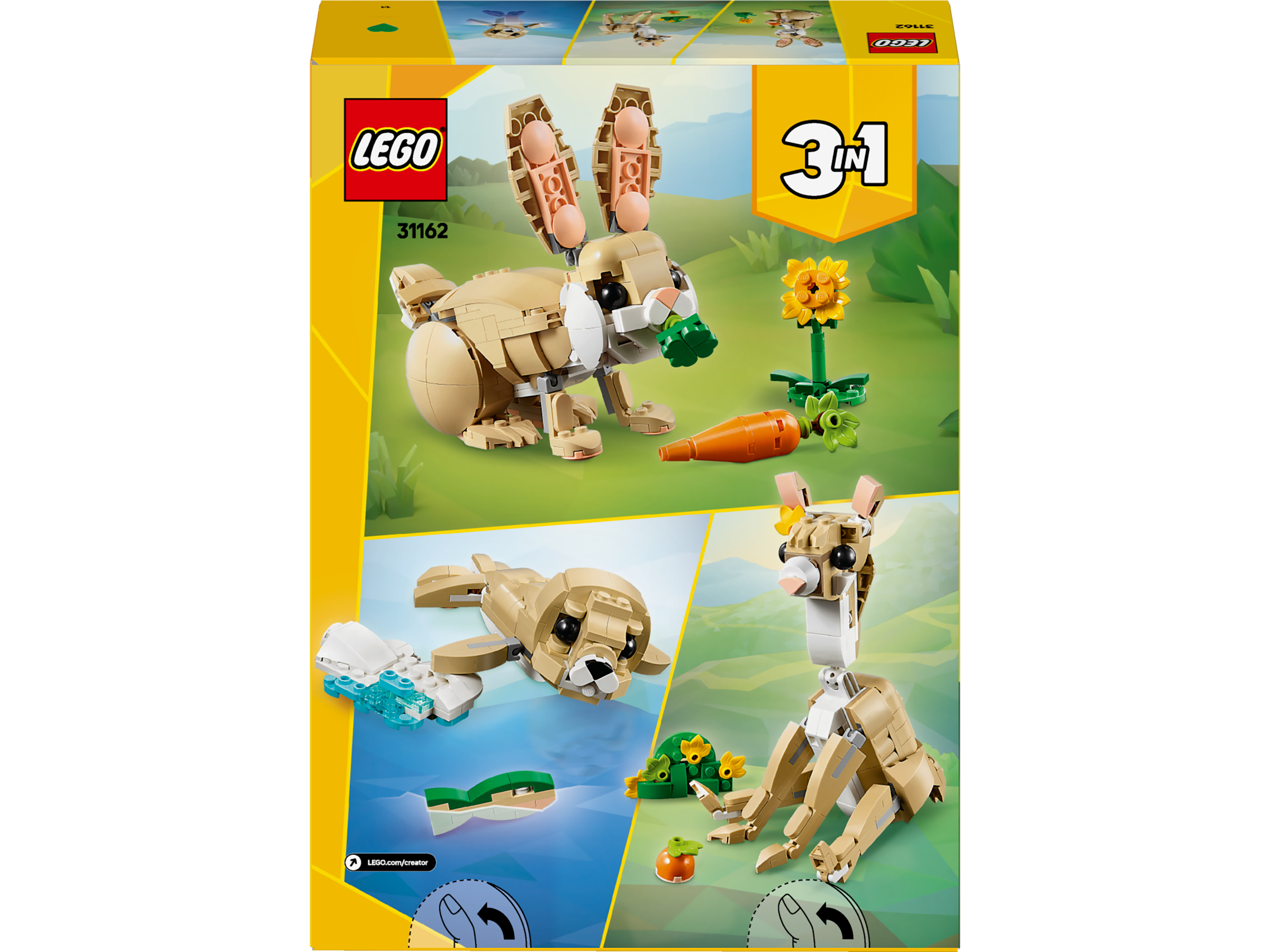 LEGO® Creator 3 in 1 - Iepuras dragalas 31162, 326 piese