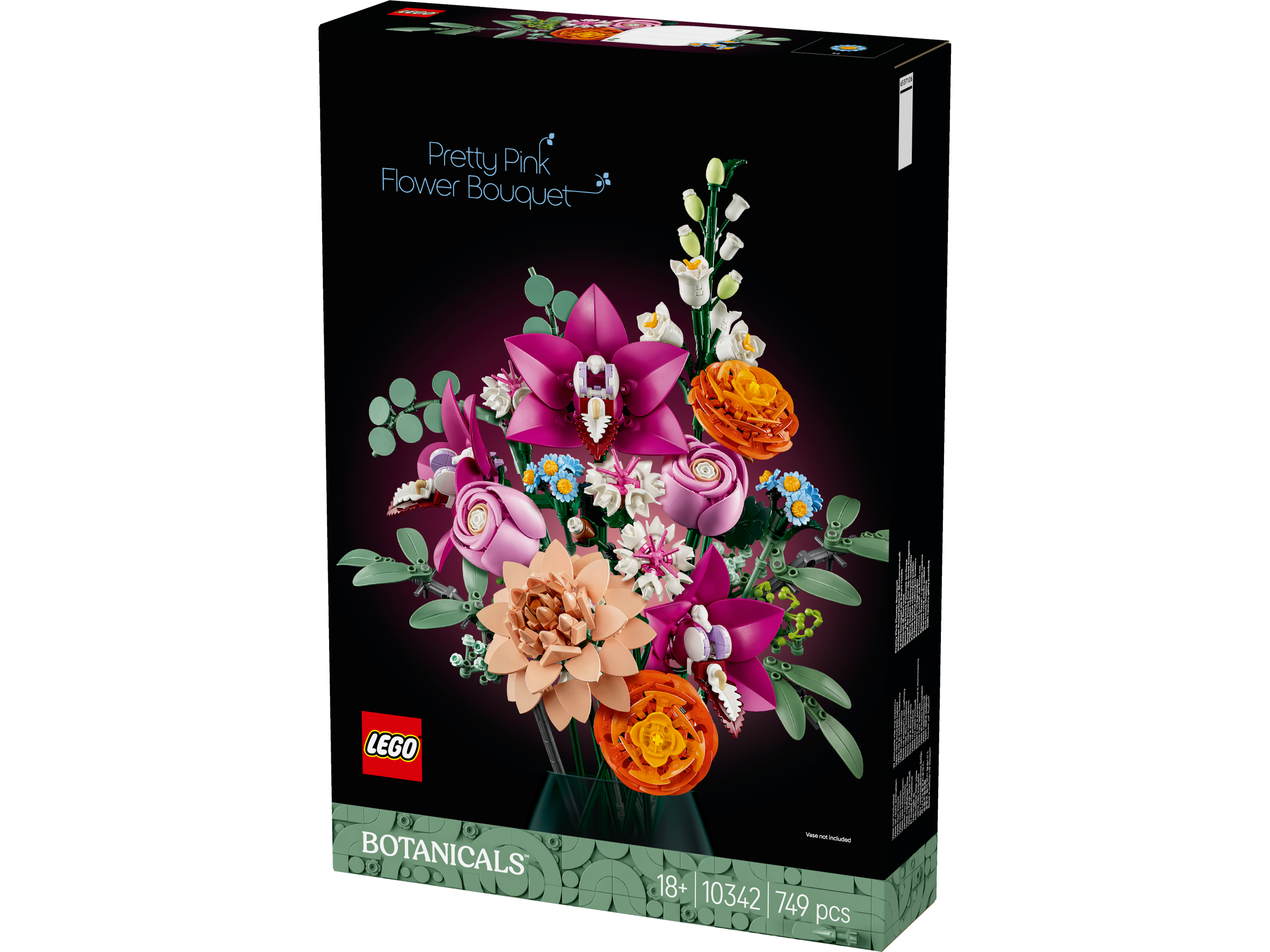 LEGO® Botanicals - Frumos buchet de flori roz 10342, 749 piese