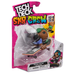 Set Tech Deck, mini skateboard cu figurina SK8 Crew, casca verde, SPM6071054-20148755