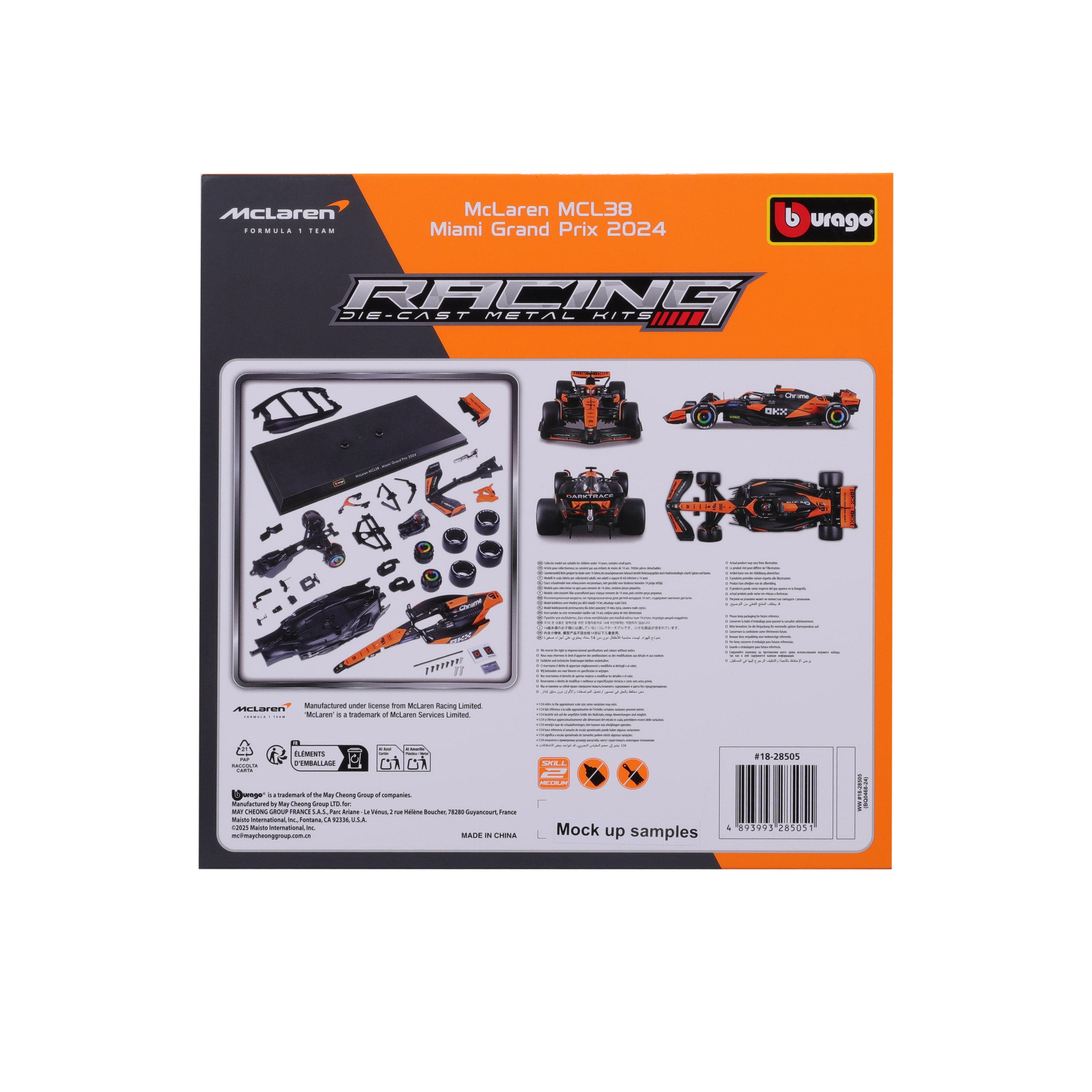 Bb28505 1:24 Formula M1 Model Kit - Mc Laren Mcl38 -Oscar Piastri