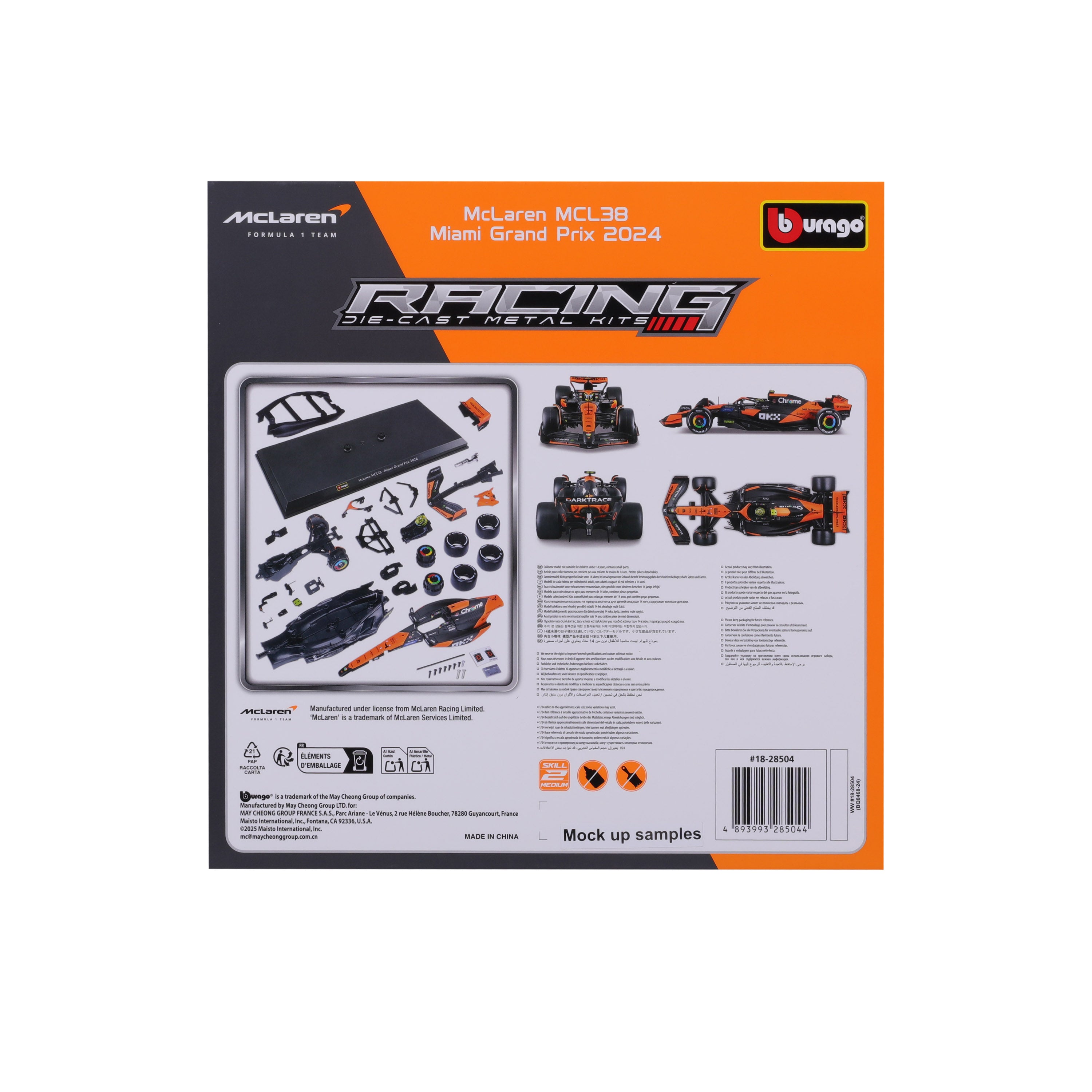 Bb28504 1:24 Formula M1 Model Kit - Mc Laren Mcl38 -Lando Noris
