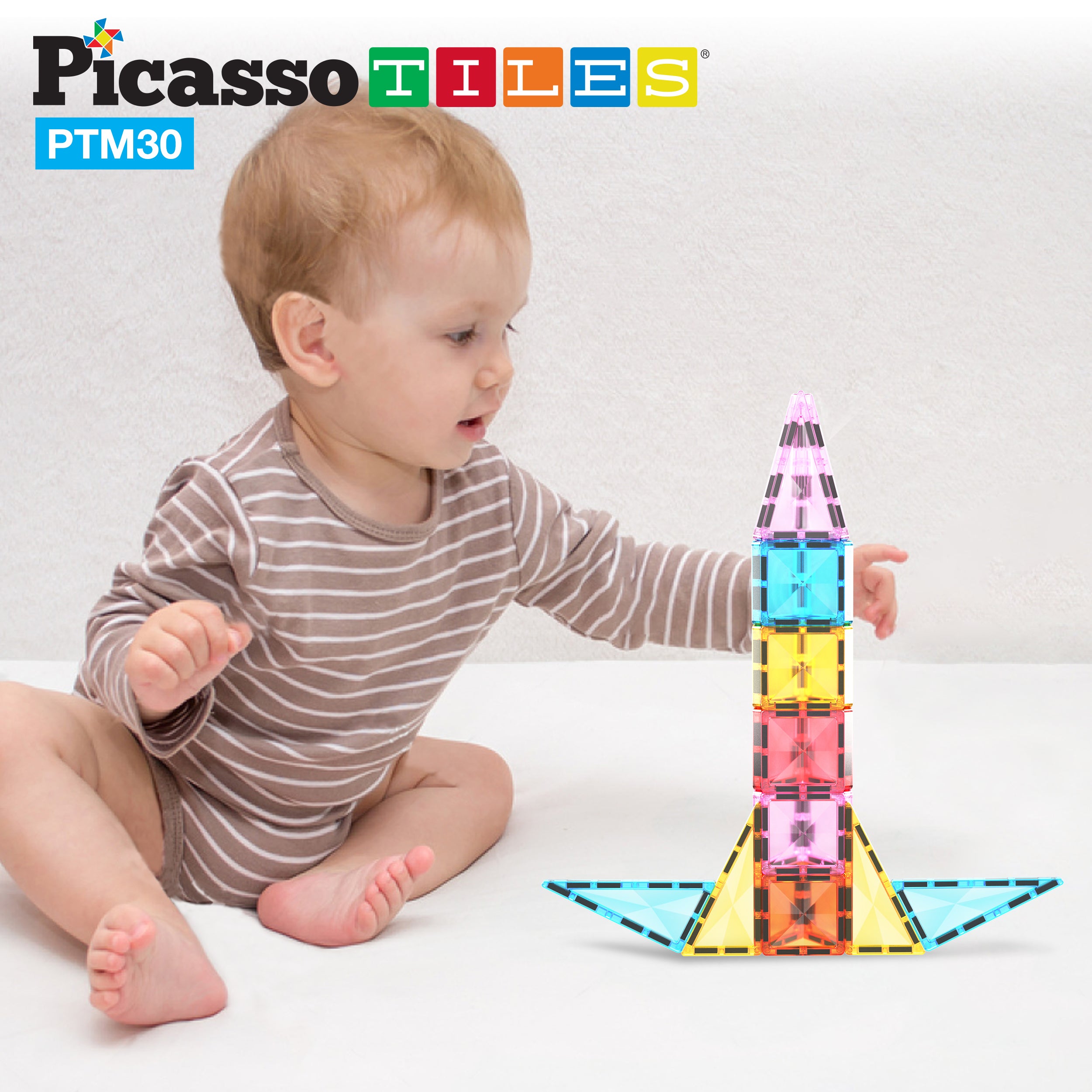 Picasso Tiles Set Magnetic 30 Buc Cuburi Mini PICPTM30 022884