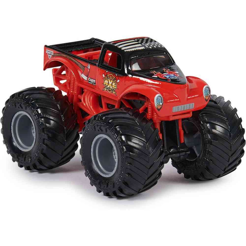 Set 2 masinute Monster Jam scara 1/16, Lumberjack vs Axe, SPM6064128-20144318