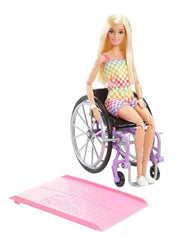 Papusa Barbie cu scaun cu rotile MTHJY85